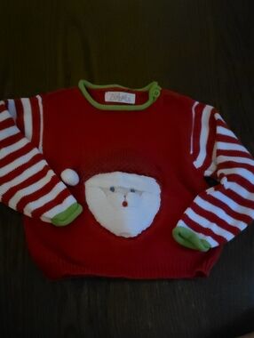 Zubels Red Santa Face Kids Sweater